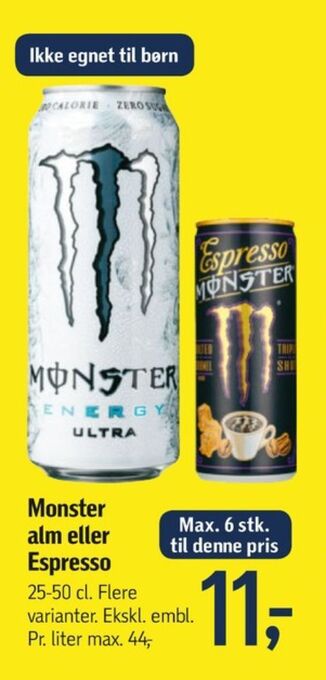 Føtex Monster energidrik tilbud