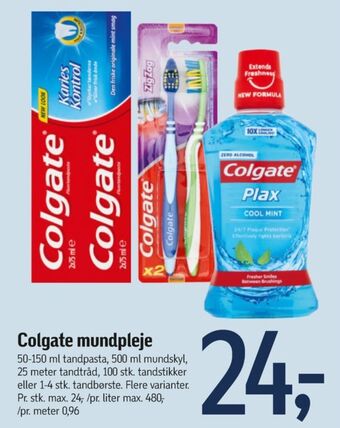 Føtex Colgate tandpasta tilbud