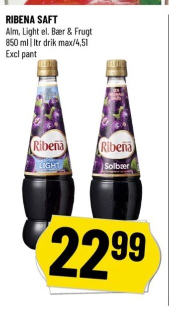 Løvbjerg Ribena konc. frugtsaft tilbud