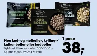 Kvickly Mou kødboller tilbud