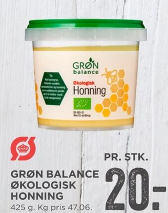MENY Grøn balance honning tilbud