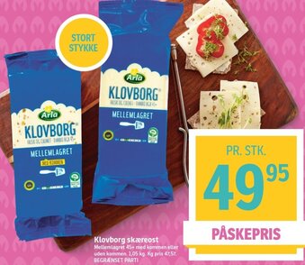 SPAR Klovborg Skæreost tilbud