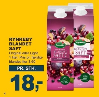 Let-Køb Rynkeby blandet saft tilbud