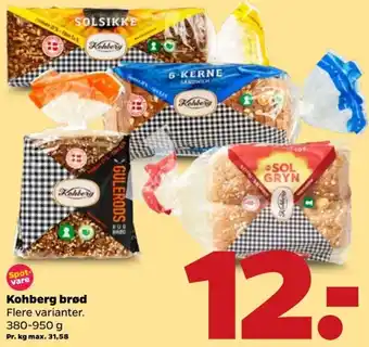 Netto Kohberg Brød 380-950g tilbud