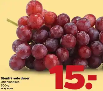 Netto Stenfri Røde Druer 500g tilbud