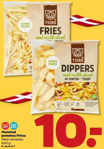 Netto Flensted Pommes Frites 600g tilbud