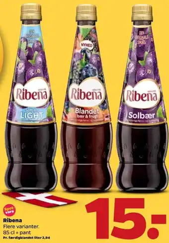Netto Ribena 85cl tilbud