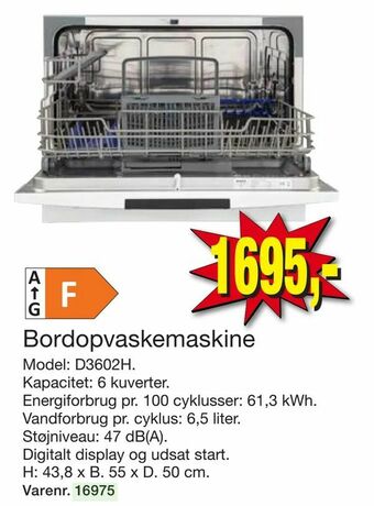 Harald Nyborg Bordopvaskemaskine tilbud