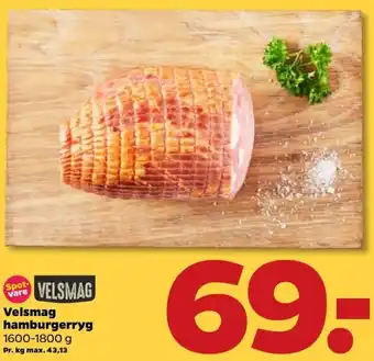 Netto Velsmag Hamburgerryg 1600-1800g tilbud