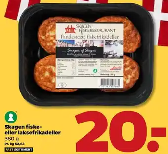 Netto Skagen Fiske-Eller Laksefrikadeller 380g tilbud