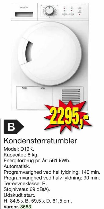 Harald Nyborg Kondenstørretumbler tilbud