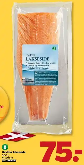 Netto Havfisk Lakseside 600g tilbud