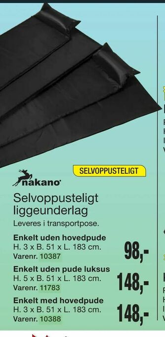Harald Nyborg Selvoppusteligt liggeunderlag tilbud