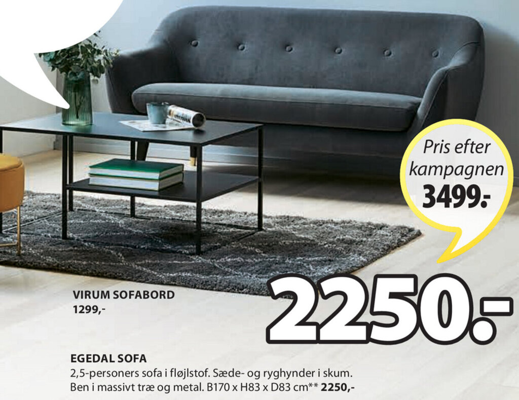 Egedal Sofa tilbud hos JYSK