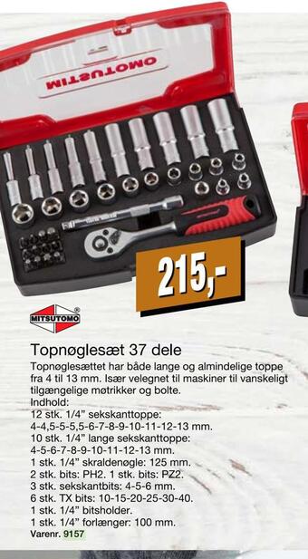 Harald Nyborg Topnøglesæt 37 dele tilbud