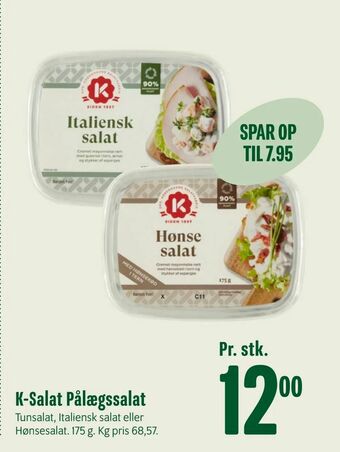 Min Købmand K-Salat Pålægssalat tilbud