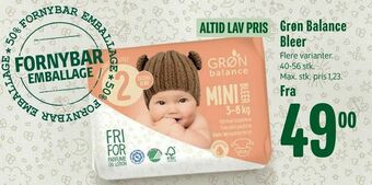 Min Købmand Grøn Balance Bleer tilbud