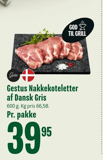 Min Købmand Gestus Nakkekoteletter af Dansk Gris tilbud