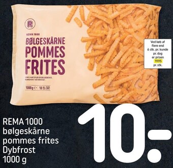 REMA 1000 Rema 1000 bølgeskårne pommes frites tilbud