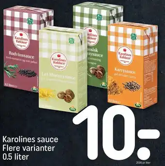 REMA 1000 Karolines sauce tilbud