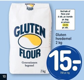 REMA 1000 Gluten hvedemel 2 kg tilbud