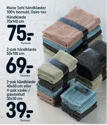 Marie sohl håndklæder 100% bomuild, oeko-tex