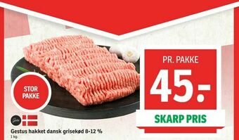 SPAR Gestus hakket dansk grisekød 8-12 % tilbud