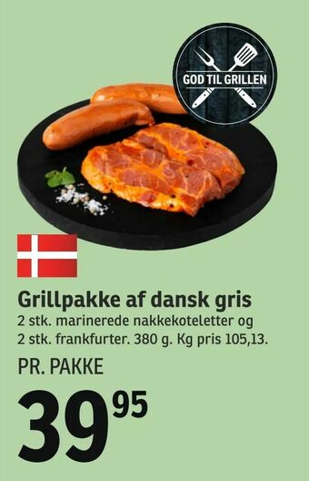 SPAR Grillpakke af dansk gris tilbud