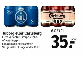 SPAR Tuborg eller Carlsberg tilbud