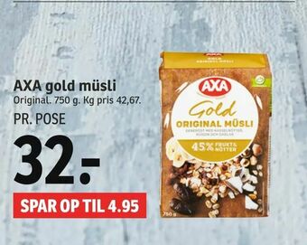 SPAR AXA gold müsli tilbud