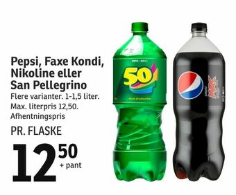 SPAR Pepsi, Faxe Kondi, Nikoline eller San Pellegrino tilbud