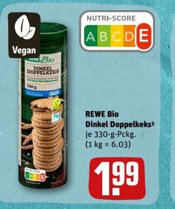 REWE DE REWE Bio Dinkel Doppelkeks tilbud
