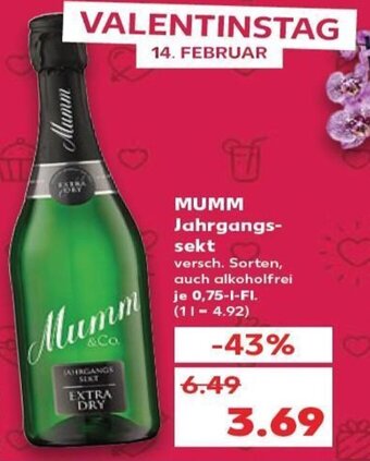 Kaufland Mumm Jahrgangssekt tilbud