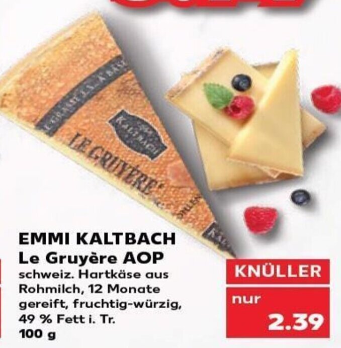 Emmi Kaltbach Le Gruyère AOP tilbud hos Kaufland