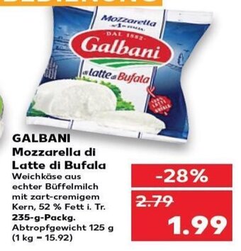 Kaufland DE Galbani Mozzarella di Latte di Bufala tilbud