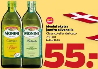 Netto Monini Ekstra Jomfru olivenolie 750ml tilbud