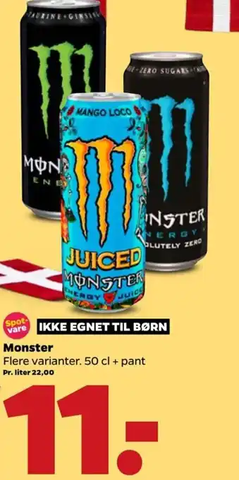 Netto Monster 50cl tilbud