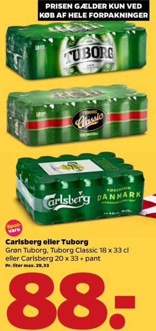 Netto Carlsberg Eller Tuborg tilbud