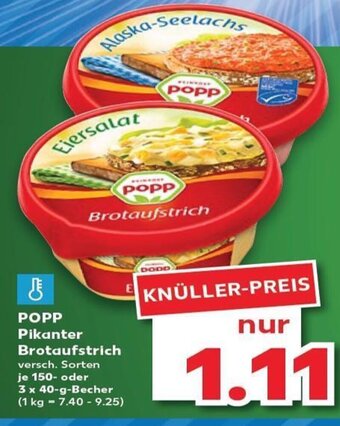 Kaufland Popp Pikanter Brotaufstrich tilbud