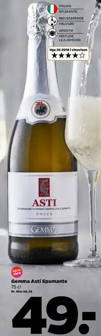 Netto Gemma Asti Spumante 75cl tilbud