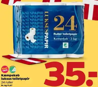 Kæmpekøb Luksus Toiletpapir 24 Ruller