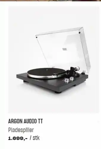 Hi-Fi Klubben Argon Audio TT Pladespiller tilbud