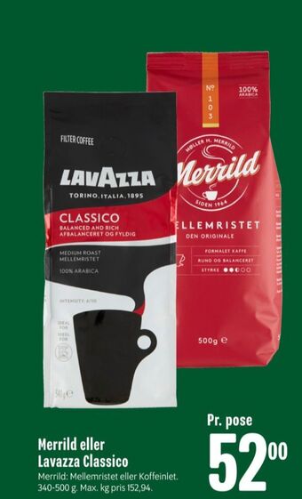 Min Købmand Mellemristet kaffe formalet tilbud
