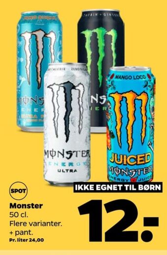 Netto Monster energidrik tilbud