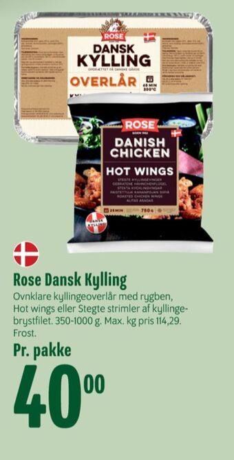 Min Købmand Rose hot wings tilbud