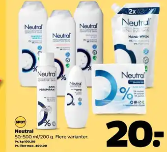 Netto Neutral deospray tilbud