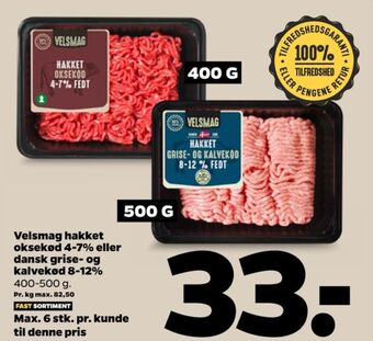 Netto Velsmag hakket kalv og grisekød tilbud