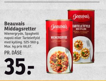 Beauvais tarteletfyld med kylling