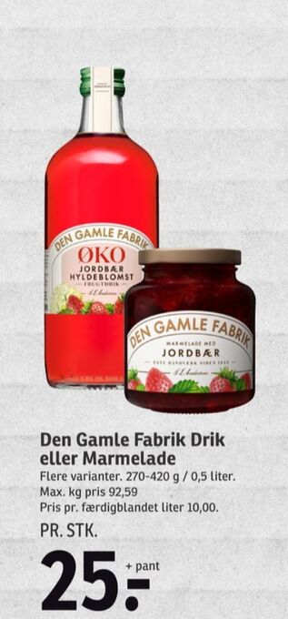 SPAR Den gamle fabrik marmelade tilbud