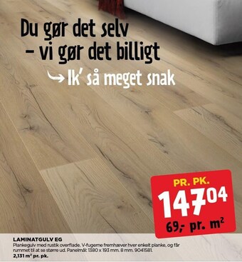jem & fix Laminatgulv eg tilbud